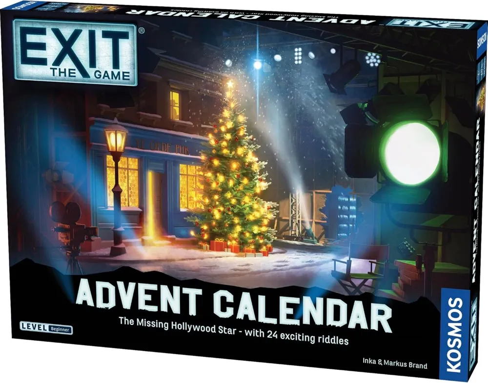 EXIT: Advent Calendar - Missing Hollywood Star.
24 Riddles Over 24 Days - Kids & Adults Ages 10+