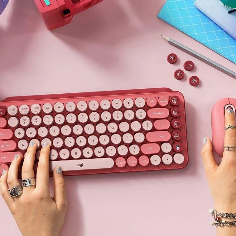 Cute Wireless Keyboard and Mouse 🌺