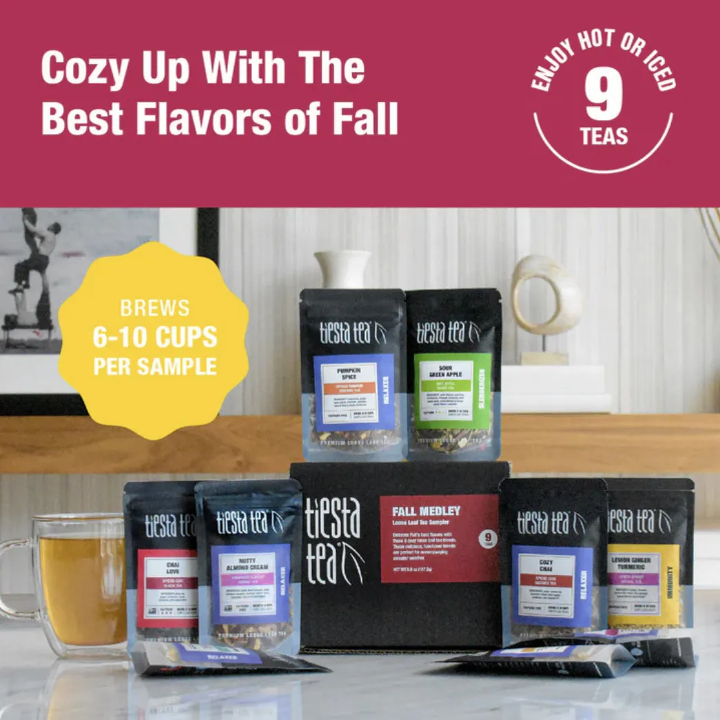 Tiesta tea. 🫖 Fall Medley Sampler
9 Fall Teas Sampler