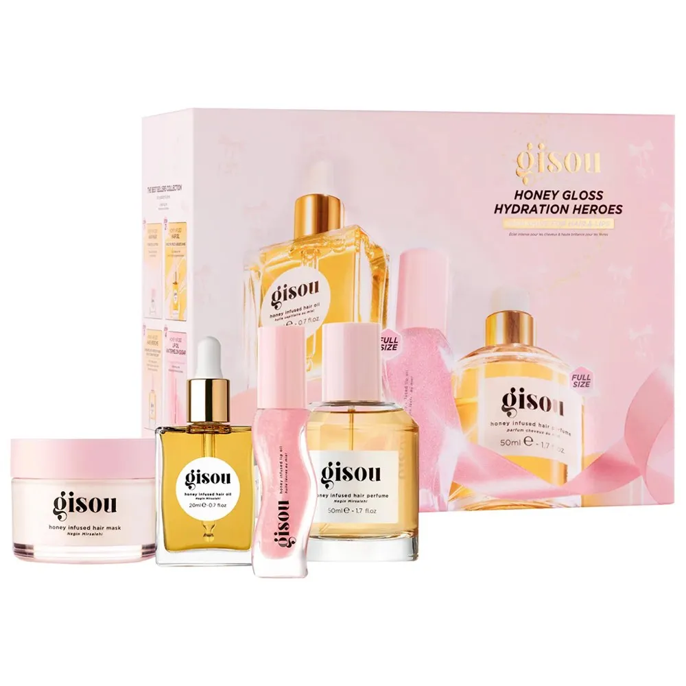 Gisou Honey Gloss Hydration Heroes Hair Value Set.