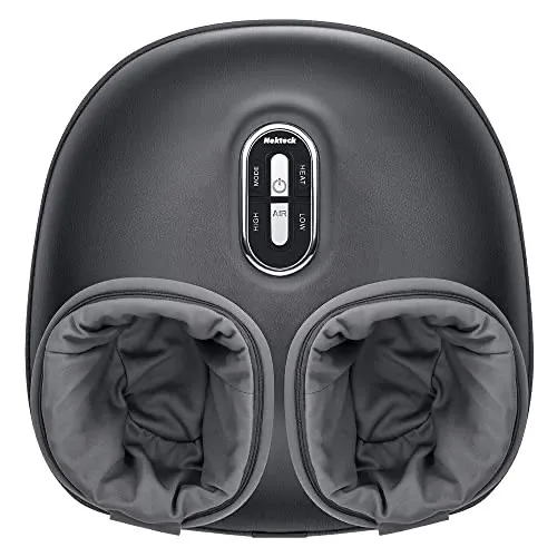 Nekteck Shiatsu Foot Massager with Heat, FSA Eligible Deep Kneading Therapy Air Compression, HSA Feet Massage Improve Blood Circulation Foot Wellness Soothing Pain Relief, Relax for Home Office Use
