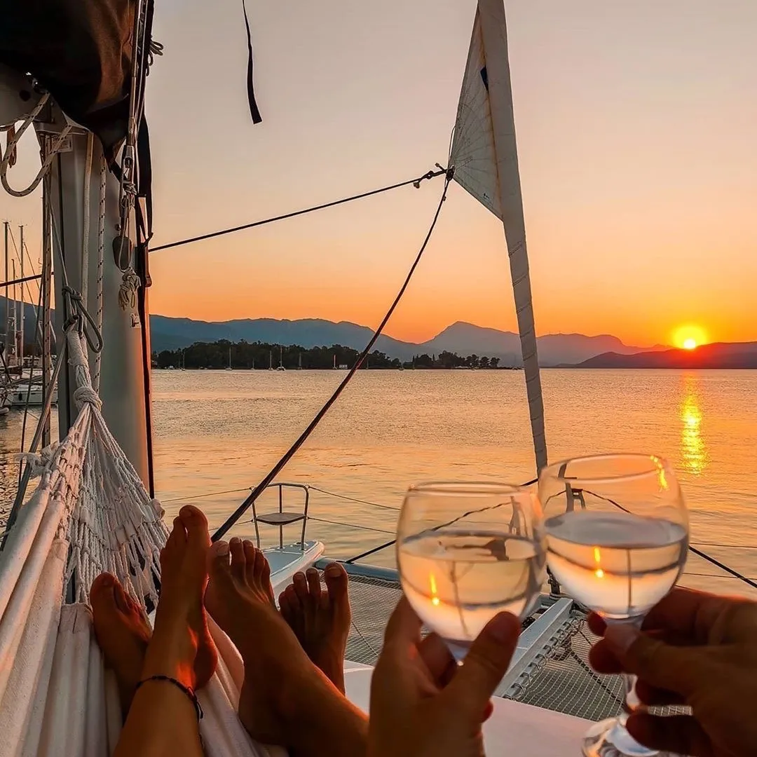 Sunset on a yacht 🛥️