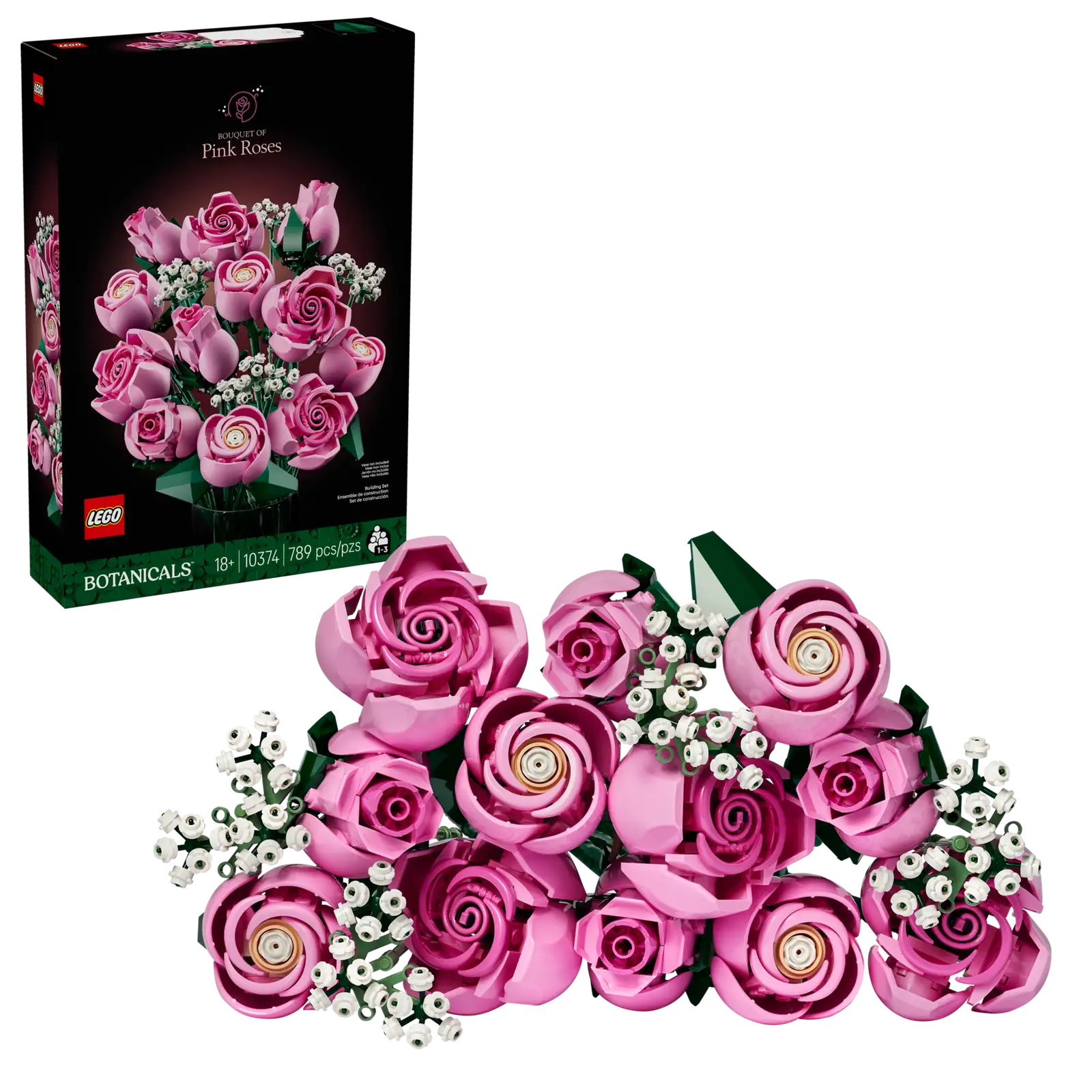 Bouquet of Pink Roses 10374 | The Botanical Collection | Buy online at the Official LEGO