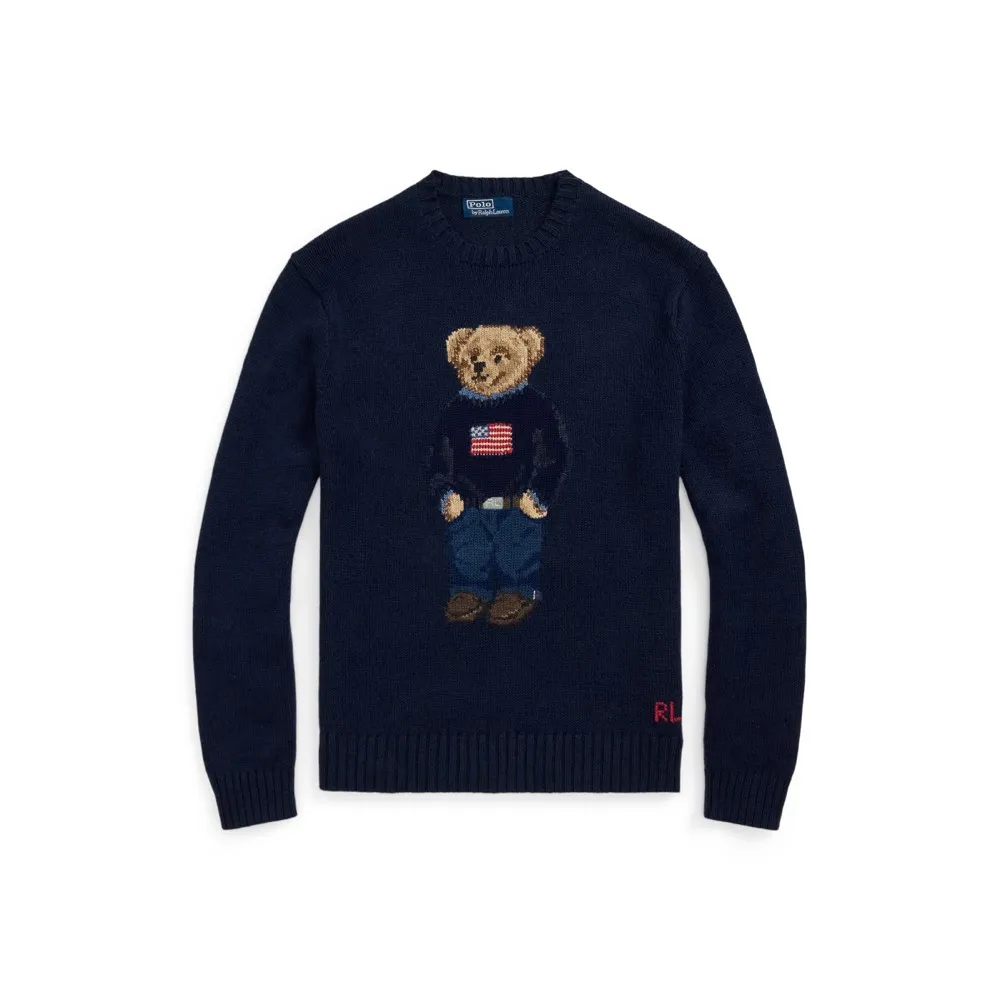Polo Bear Cotton-Linen Sweater 🐻