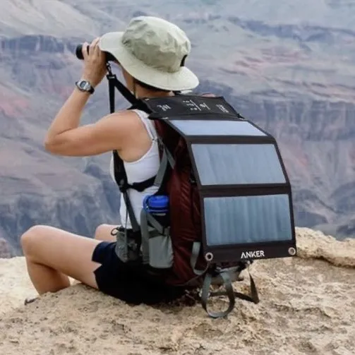 Solar Panel, Anker 21W 2-Port USB Portable Solar Charger with Foldable Panel ☀️